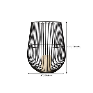 ZOWALA - Modern Black Metal Floor Lamp #size