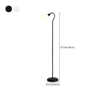 Bedside Adjustable Black Cone Metal LED Floor Lamp #size