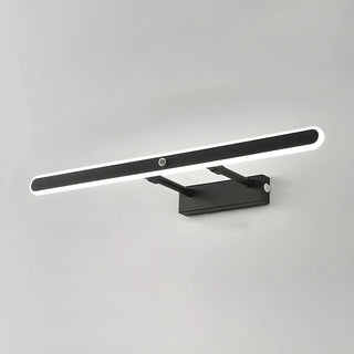 Black Modern Rectangular Metal Mirror Vanity Light Zawala Image - 11
