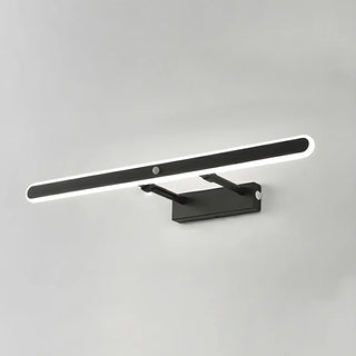 Black Modern Rectangular Metal Mirror Vanity Light Zawala Image - 19