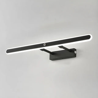Black Modern Rectangular Metal Mirror Vanity Light Zawala Image - 17