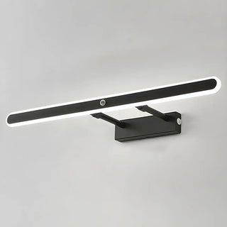 Black Modern Rectangular Metal Mirror Vanity Light Zawala Image - 21