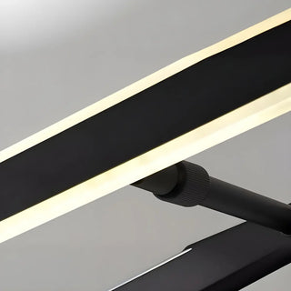 Black Modern Rectangular Metal Mirror Vanity Light Zawala Image - 24