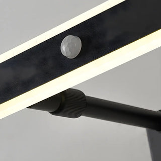 Black Modern Rectangular Metal Mirror Vanity Light Zawala Image - 25