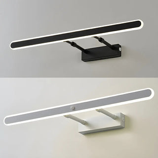 Black Modern Rectangular Metal Mirror Vanity Light Zawala Image - 7