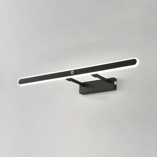 Black Modern Rectangular Metal Mirror Vanity Light Zawala Image - 8