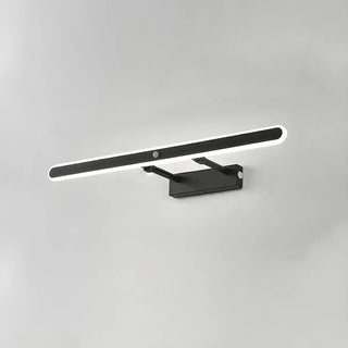 Black Modern Rectangular Metal Mirror Vanity Light Zawala Image - 9
