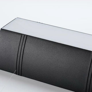 Black Simple Exterior Rectangular Metal Wall Sconce Zawala Image - 13