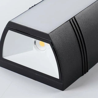 Black Simple Exterior Rectangular Metal Wall Sconce Zawala Image - 16