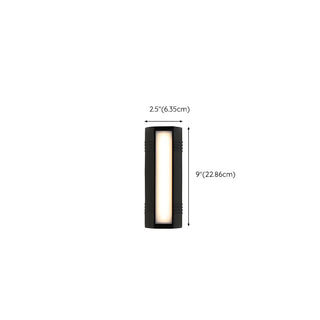 Black Simple Exterior Rectangular Metal Wall Sconce Zawala Image - 19