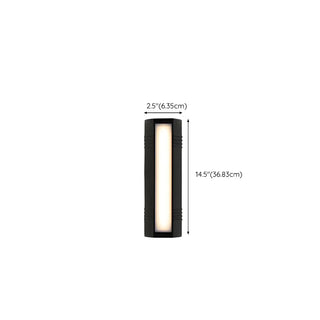 Black Simple Exterior Rectangular Metal Wall Sconce Zawala Image - 20