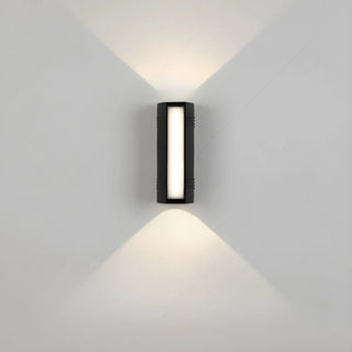 Black Simple Exterior Rectangular Metal Wall Sconce Zawala Image - 5