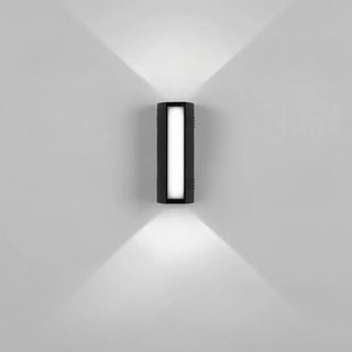 Black Simple Exterior Rectangular Metal Wall Sconce Zawala Image - 6