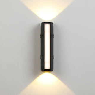 Black Simple Exterior Rectangular Metal Wall Sconce Zawala Image - 7