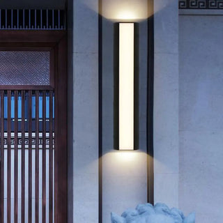 Black Simple Exterior Rectangular Metal Wall Sconce Zawala Image - 8