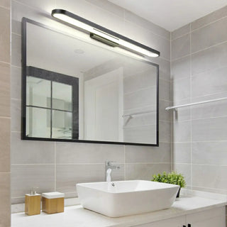 Modern Oval Black Metal and Acrylic Vanity Light Zawala Image - 1