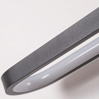 Modern Oval Black Metal and Acrylic Vanity Light Zawala Image - 11