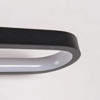 Modern Oval Black Metal and Acrylic Vanity Light Zawala Image - 13