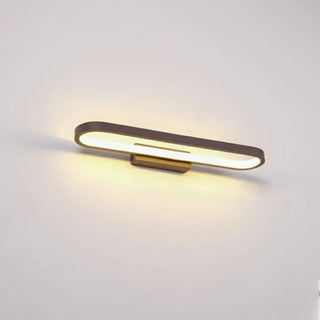 Modern Oval Black Metal and Acrylic Vanity Light Zawala Image - 14