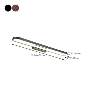 Modern Oval Black Metal and Acrylic Vanity Light Zawala Image - 17