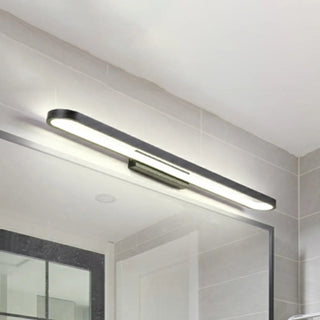 Modern Oval Black Metal and Acrylic Vanity Light Zawala Image - 2