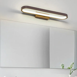 Modern Oval Black Metal and Acrylic Vanity Light Zawala Image - 3