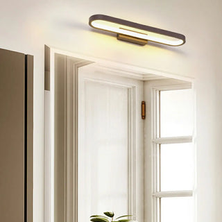 Modern Oval Black Metal and Acrylic Vanity Light Zawala Image - 4