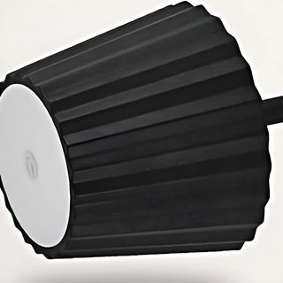 Simple Black Pleated Shade Square Base Metal Table Lamp Zawala Image - 11