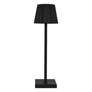Simple Black Pleated Shade Square Base Metal Table Lamp Zawala Image - 13