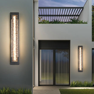 Trendy Geometric Steel Outdoor LED Wall Light Black Zawala Image - 3