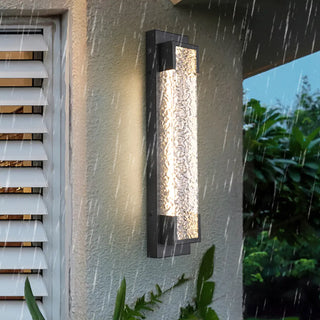 Trendy Geometric Steel Outdoor LED Wall Light Black Zawala Image - 4