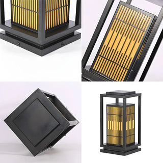Stylish Rectangular Metal Patio Lantern Outdoor Lamp Zawala Image - 10