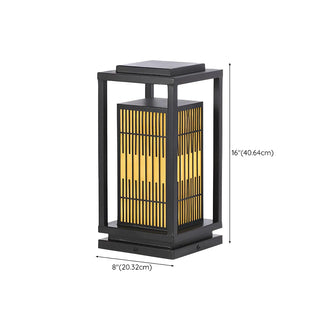 Stylish Rectangular Metal Patio Lantern Outdoor Lamp Zawala Image - 14