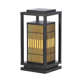 Stylish Rectangular Metal Patio Lantern Outdoor Lamp Zawala Image - 5