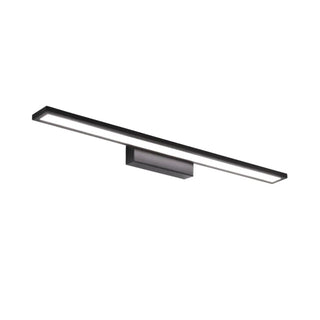 Modern Rectangular Metal Bathroom Black Vanity Light Zawala Image - 5
