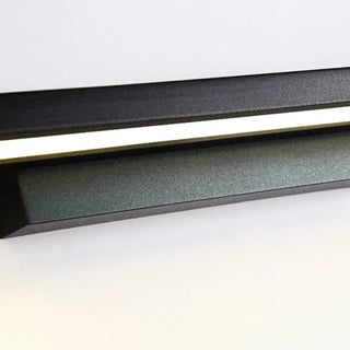 Modern Rectangular Metal Bathroom Black Vanity Light Zawala Image - 7