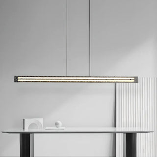 ZOWALA - Modern Linear Black Metal Pendant Light Kitchen Large Image - 1