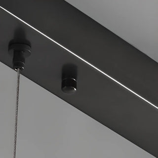 ZOWALA - Modern Linear Black Metal Pendant Light Kitchen Large Image - 11