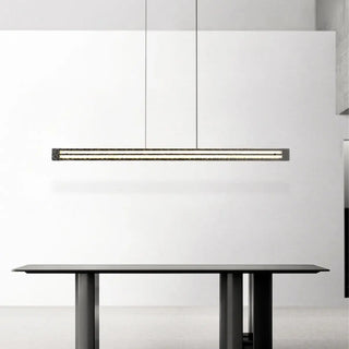 ZOWALA - Modern Linear Black Metal Pendant Light Kitchen Large Image - 3