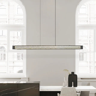 ZOWALA - Modern Linear Black Metal Pendant Light Kitchen Large Image - 4