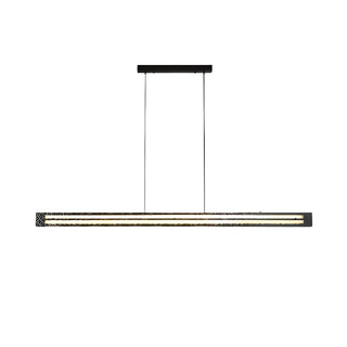 ZOWALA - Modern Linear Black Metal Pendant Light Kitchen Large Image - 5