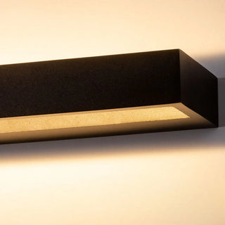 Modern Rectangular Metal Black Mirror Vanity Lights Zawala Image - 14