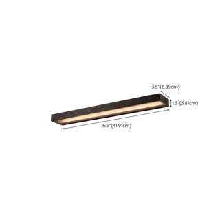 Modern Rectangular Metal Black Mirror Vanity Lights Zawala #size