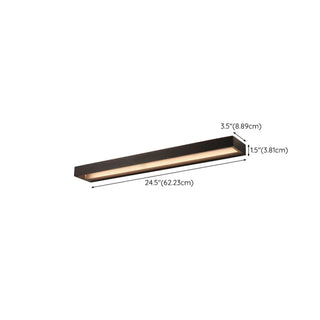 Modern Rectangular Metal Black Mirror Vanity Lights Zawala Image - 17