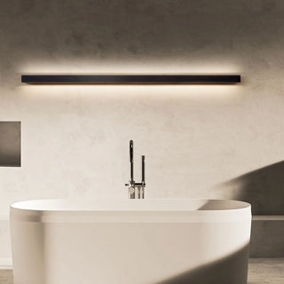 Modern Rectangular Metal Black Mirror Vanity Lights Zawala Image - 3