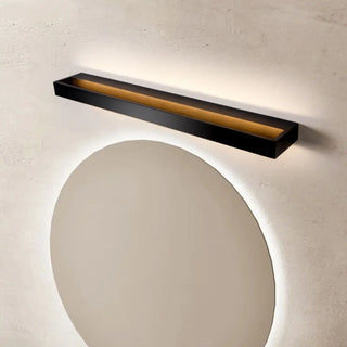 Modern Rectangular Metal Black Mirror Vanity Lights Zawala Image - 7