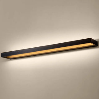 Modern Rectangular Metal Black Mirror Vanity Lights Zawala Image - 9