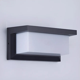 Simple Rectangular Plexiglas Outdoor Wall Light Black Image - 10