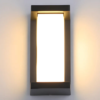 Simple Rectangular Plexiglas Outdoor Wall Light Black Image - 11