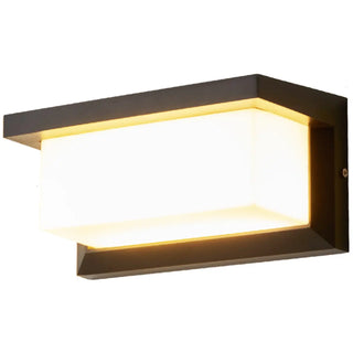 Simple Rectangular Plexiglas Outdoor Wall Light Black Image - 13